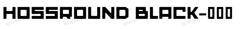 HossRound Black字体转换